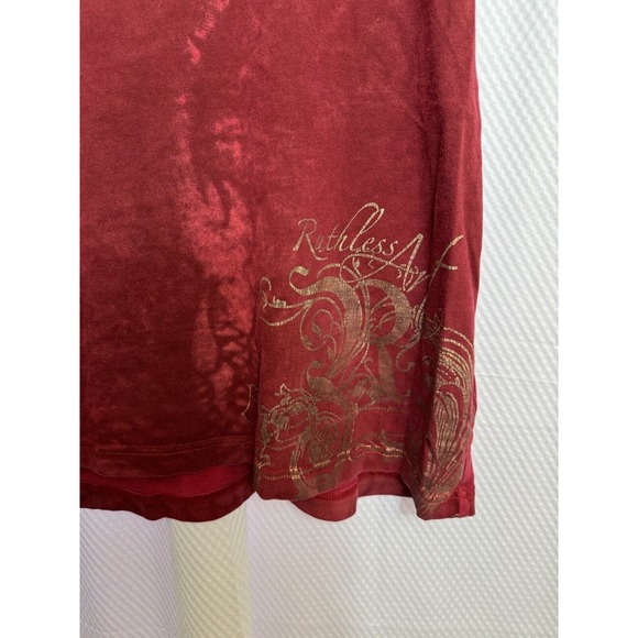 Ruthless Art Vintage Graphic T-shirt Size 3XL Tie Dye Design Red Tattoo Tee Rare - Picture 3 of 8